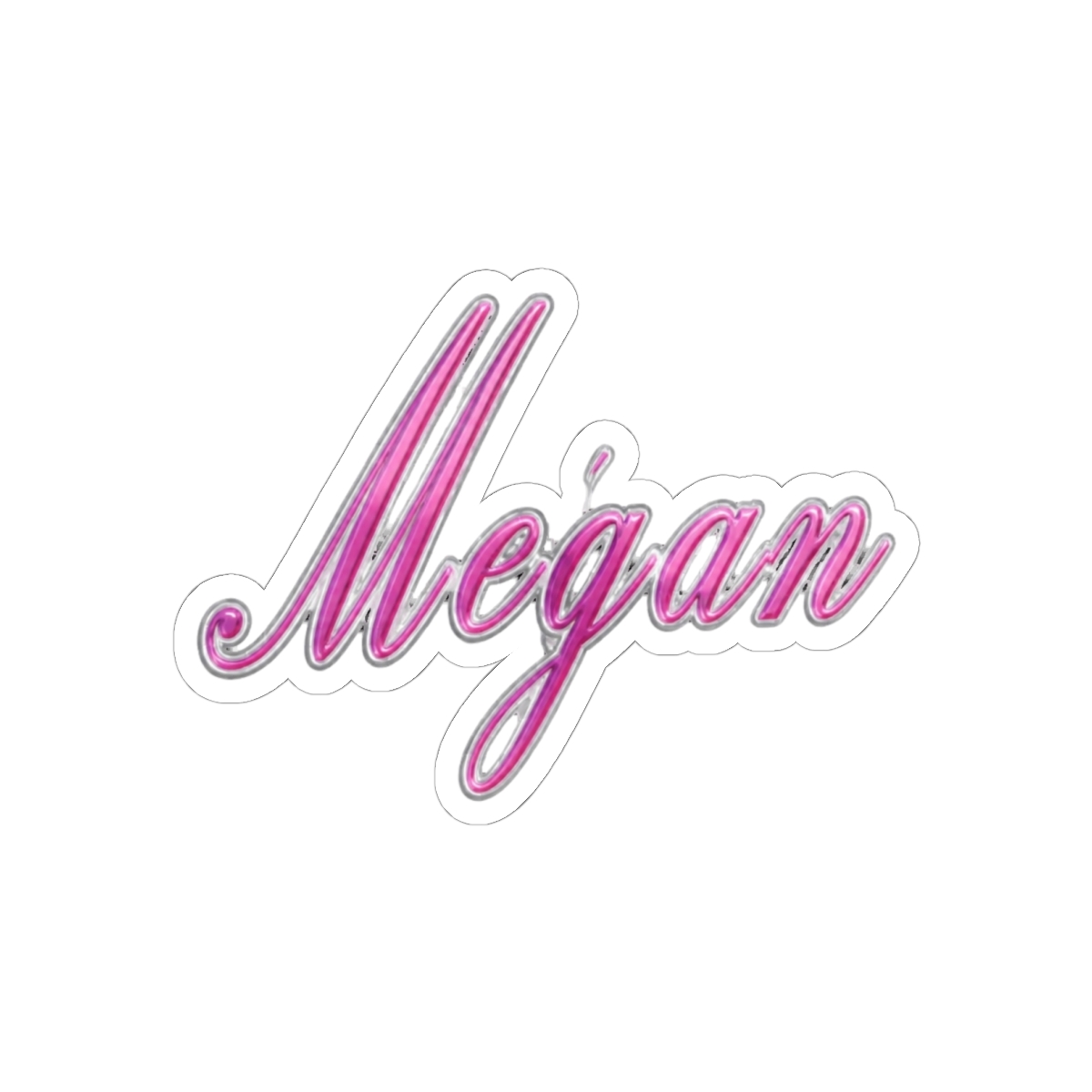 'Megan" Elegant Pink Girls Name, Sticker | Megan Moroney
